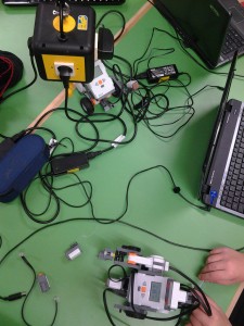 unsere Vorbereitungen im Lego Labor an der Schule (eigenes Bild)