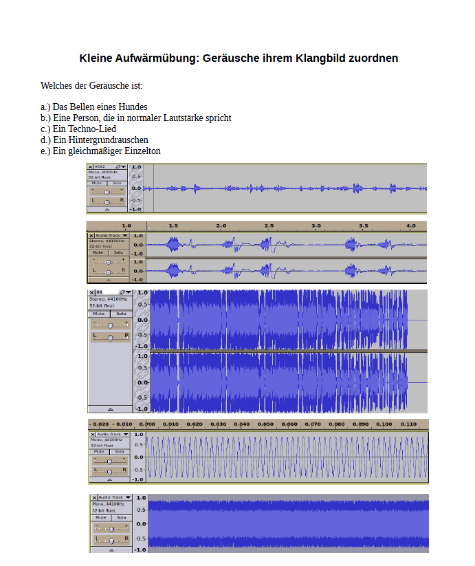 Akustik das Informatische und die Bildung